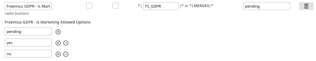 Freemius MailChimp gdpr merge field