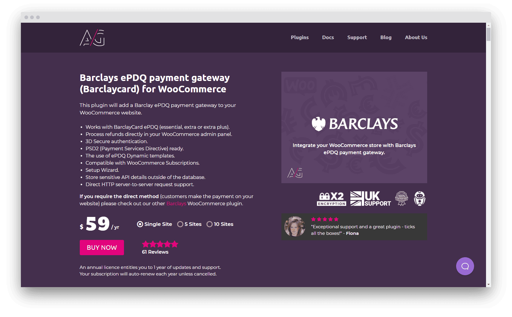 Landing Page of Barclays ePDQ Payment Gateway for WooCommerce Plugin